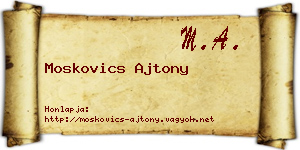 Moskovics Ajtony névjegykártya